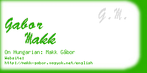 gabor makk business card